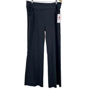 FireSwan‎ Dress Pants Women XXL Black Wide Leg High Rise Stretch Pull On